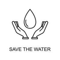 save the water vector icon