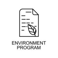 environment program vector icon