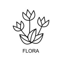 flora vector icono