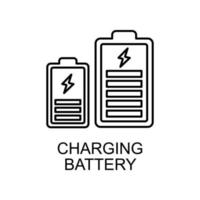 charging battery vector icon