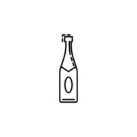 bottle of champagne dusk vector icon