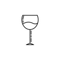 glass of wine dusk vector icon