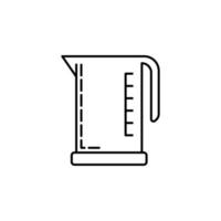 Electric kettle dusk vector icon