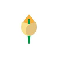 Easter, calla lily vector icon