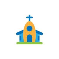 Easter, church vector icon