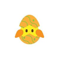 Easter, chick, egg vector icon