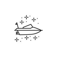 Diving boat vector icon