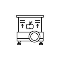 learning, technology, electronics, projector vector icon