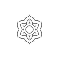 Diwali, flower, chakra, lotus vector icon