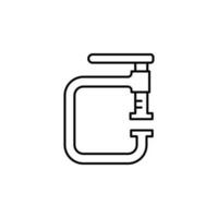 Clamp tool vector icon