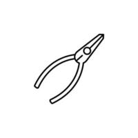 Pliers tool vector icon