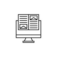 learning, technology, computer, online vector icon