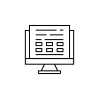 learning, technology, exam, computer vector icon