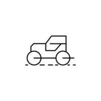 asphalt stacker outline vector icon