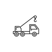 crane truck vector icon