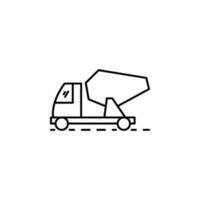 concrete mixer vector icon