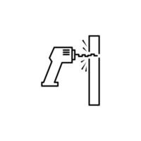 to drill a wall vector icon
