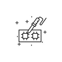 Construction, soldering iron vector icon