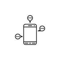 Smartphone, communication vector icon