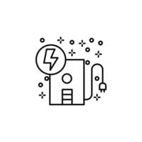 Computer UPS lightning vector icon