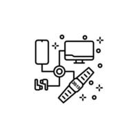 Computer connection device vector icon