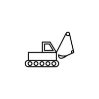 caterpillar excavator vector icon