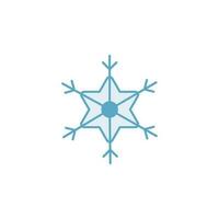 Snowflake 2 colored line vector icon