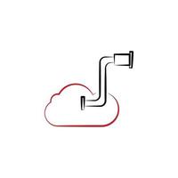 Cloud search vector icon