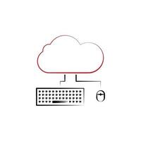 Cloud computer vector icon