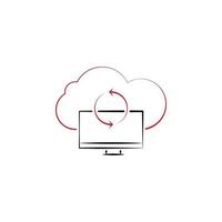 cloud synchronize vector icon