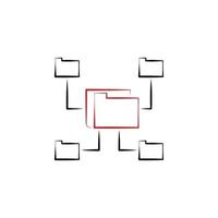 File network vector icon