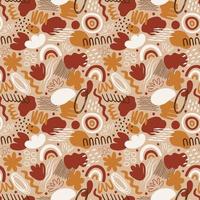 Vector seamless pattern with abstract organic shapes.