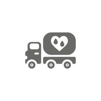 blood delivery, transportation vector icon