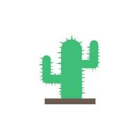 Cactus color vector icon