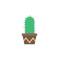 Cactus color vector icon