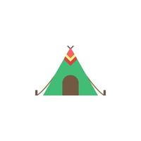 Teepee color vector icon