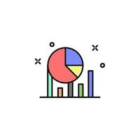 chart report colored vector icon