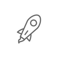 Rocket, startup vector icon