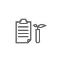 Files, text, plant vector icon