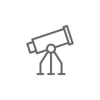 Stargazing, telescope vector icon