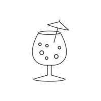 Cocktail drink vector icon