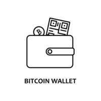 bitcoin wallet vector icon