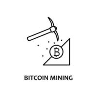 bitcoin mining vector icon