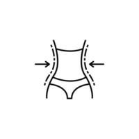 waist vector icon