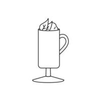 Peppermint cocktail vector icon