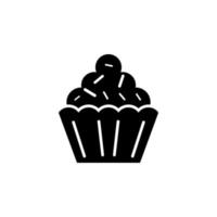 cupcake, desert, sweet vector icon