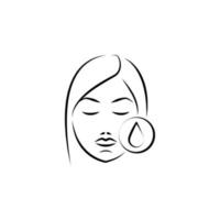 skin, removal, face hand drawn vector icon