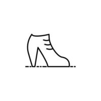 mujer zapato vector icono