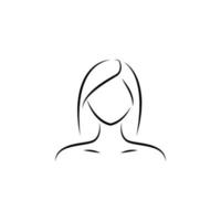 female, care, face hand drawn vector icon