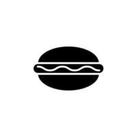sausage, fast food, hot dog vector icon